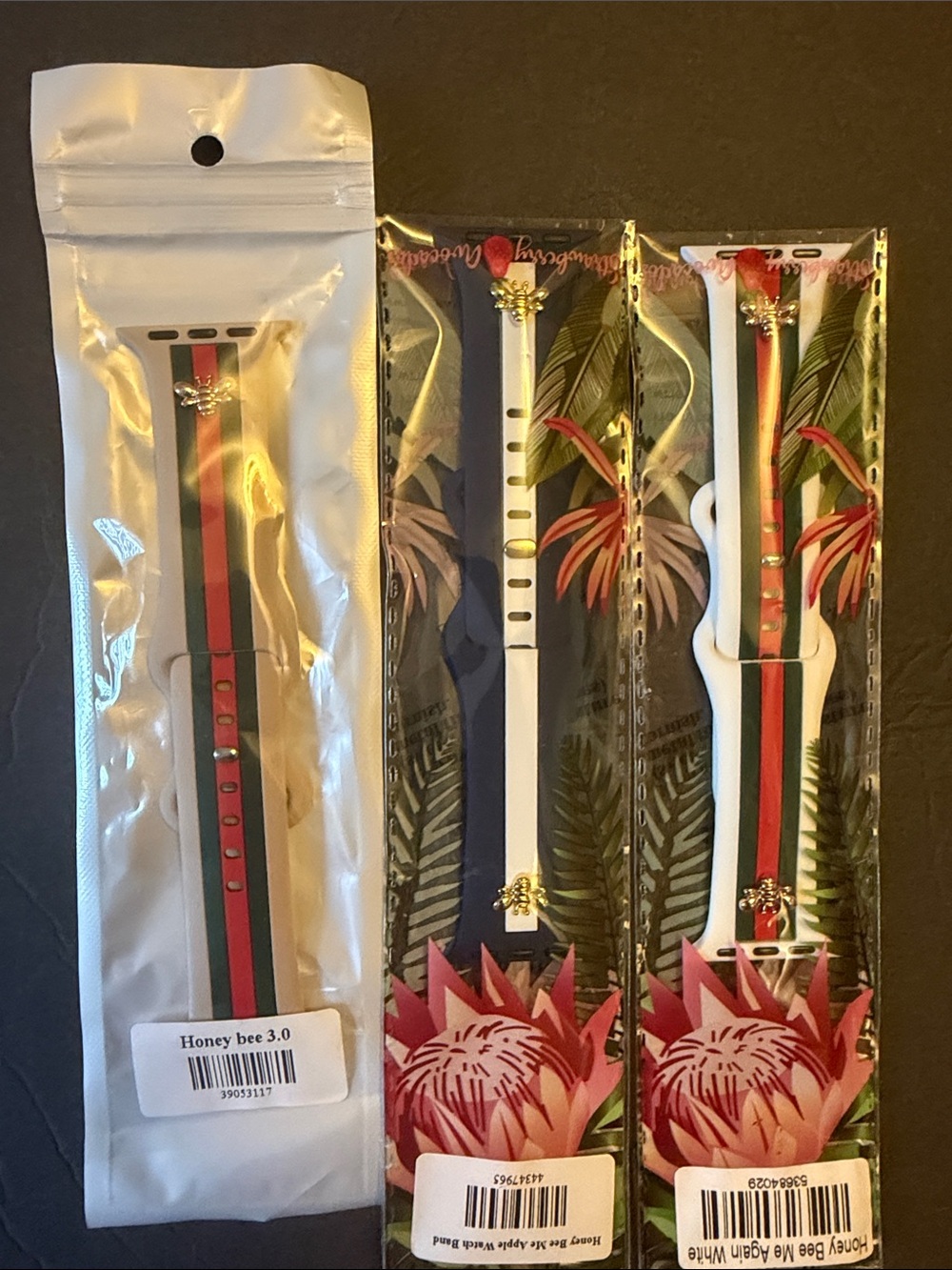 Strawberry avocado, Apple Watch bands, size 38 mm honey bee